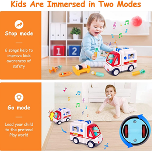 اسباب بازی نوزادی ماشین آمبولانس موزیکال هولی تویز Hola Toys مدل E8997 _اسباب بازی نوزادی